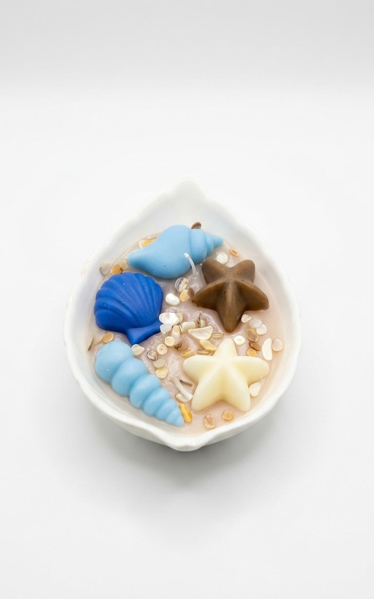 Ocean Escape: Coconut & Vanilla Seashell Candle 🐚✨