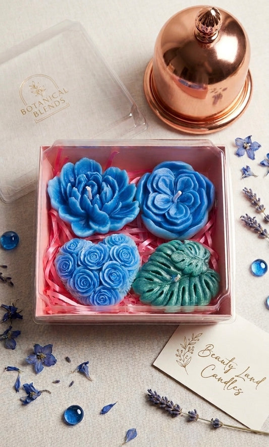Experience the magic of floral candles infused with la noix de coco oil