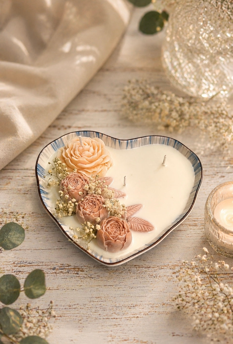 A Heart of Roses — Handcrafted Soy Candle