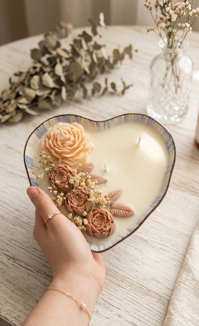 A Heart of Roses — Handcrafted Soy Candle