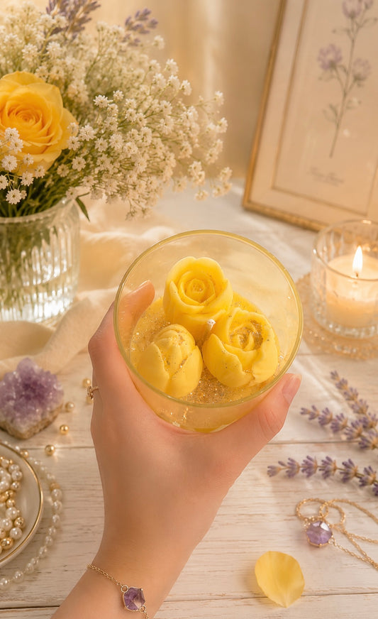 🌼 Yellow Rose Candle 🌼