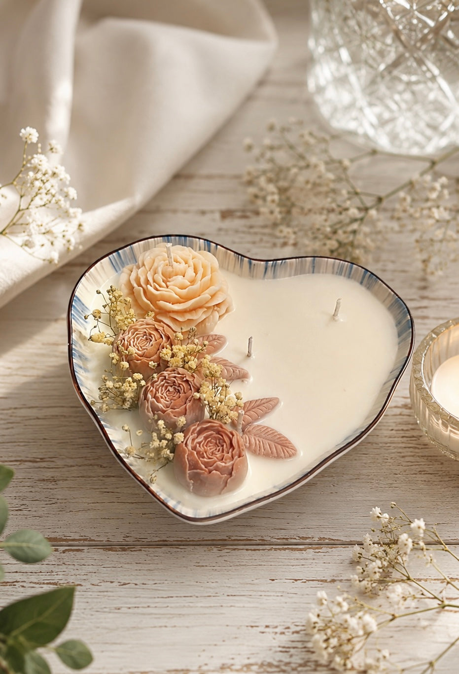 A Heart of Roses — Handcrafted Soy Candle
