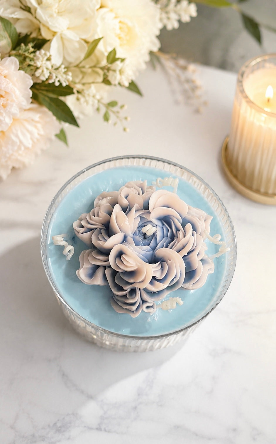 Blue Velvet Vanilla Musk Martini Candle 🍸 🩵