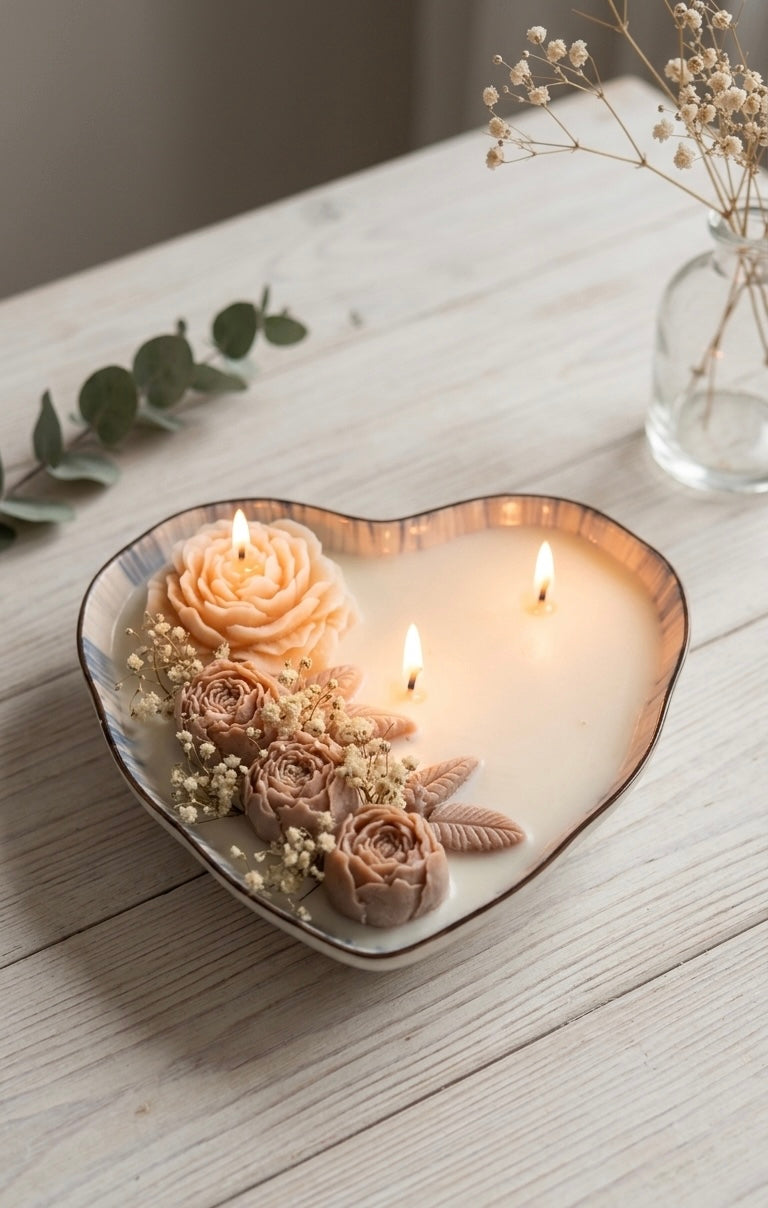 A Heart of Roses — Handcrafted Soy Candle